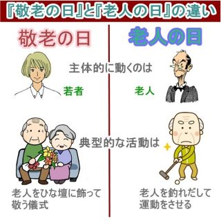 敬老の日と老人の日の違いを完全図解!小学生でも分かるよ