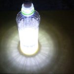非常災害用ペットボトルランタンをダイソーLEDで作る方法