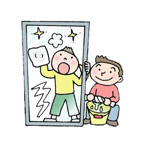 窓拭きに新聞紙を使うやり方なら、お子様もお手伝いできますよ。